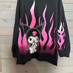 Torrid Black and Pink Long Sleeve Tee